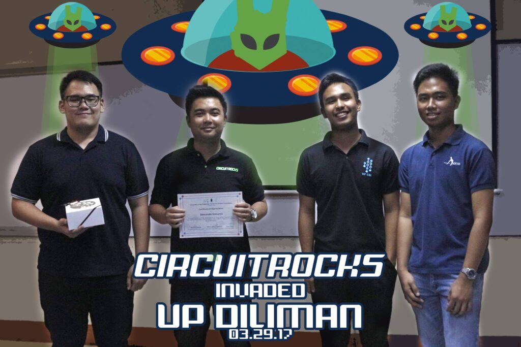 Circuitrocks visiting UP Diliman and engaging students in a campus tech community event