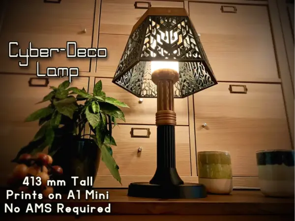 Cyber-Deco Lamp: A 3D-Printed Mashup of Cyberpunk and Art Deco