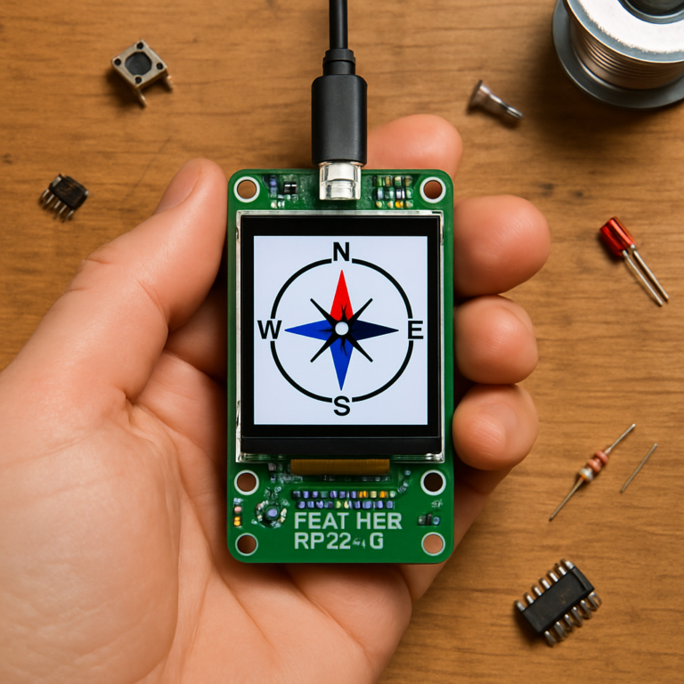 Build a Handheld GPS Compass on the Adafruit Feather RP2350