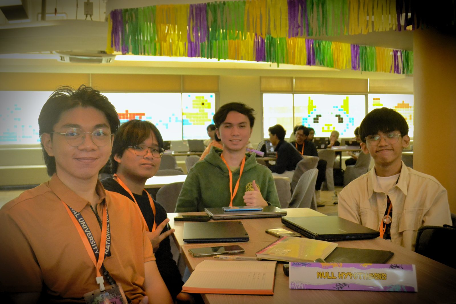 Team Null Hypothesis at their table during Create & Conquer 2026