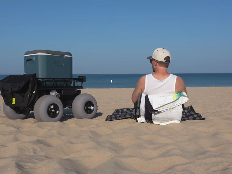Build an ESP32-Driven Robot That Hauls Your Beach Gear on Sand