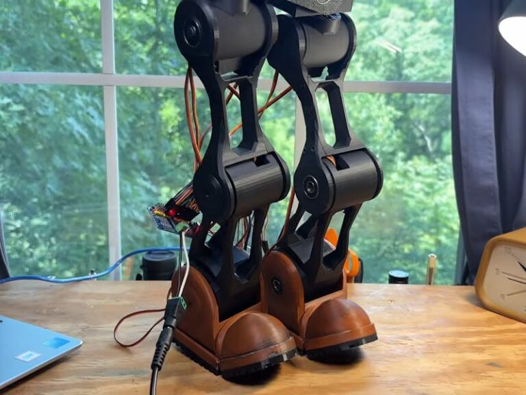How These DIY Robot Legs Walk on an Arduino Mega 2560
