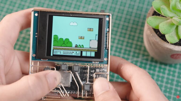 Brass Tubing Is the Frame and the Ground in This ESP32 Handheld