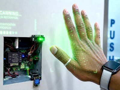 Build a Palm-Vein Biometric Door Lock with an ESP32 and IR Camera