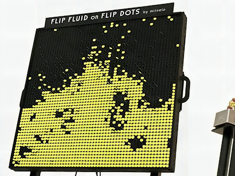 Flip-Dot Display Turns Fluid Physics Into Sound on a Pi Pico 2 W
