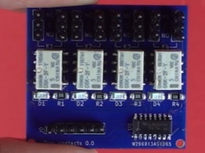 Tiny Contacts Fits Four Relays Onto a 42 x 38 mm ESP32 Board