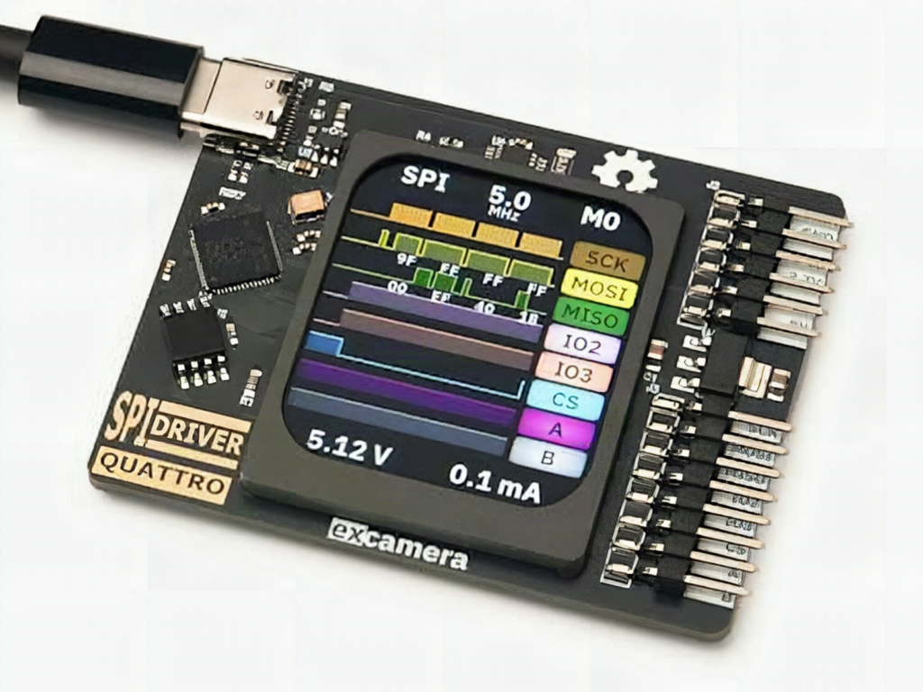 SPIDriver Quattro: A USB SPI Debugger With a Built-In Screen
